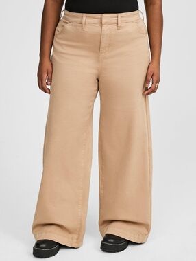 Torrid Wide Leg High-Rise Chino Pant Safari Size 12R